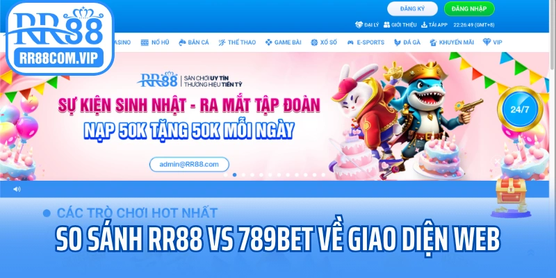 So sánh RR88 vs 789BET về giao diện web
