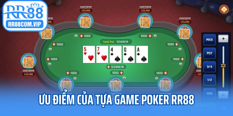 Ưu điểm của tựa game Poker RR88
